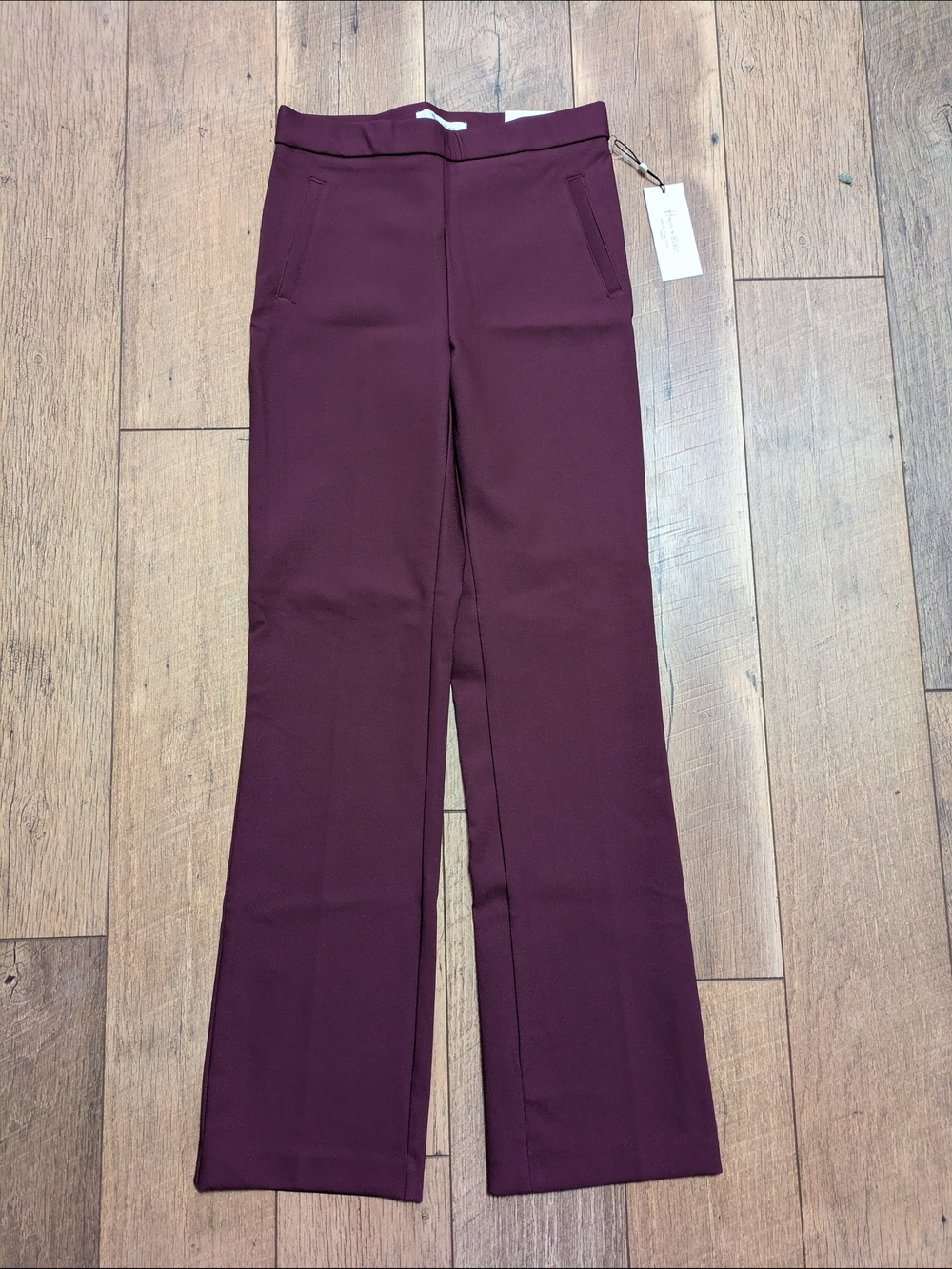 Haver + Blair Pants XS NWT Burgundy Bootcut Leg Workwear Dark Romance Career
